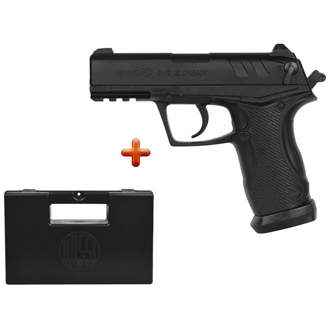 Pistola de Pressão CO2 Gamo C-15 Semi-metal 4.5mm + Case Maleta Rossi