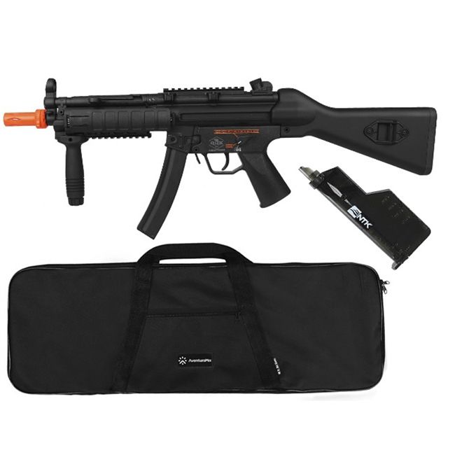 Rifle Airsoft Elétrico QGK M5F Tactical + Speed Loader + Capa Aventura Mix