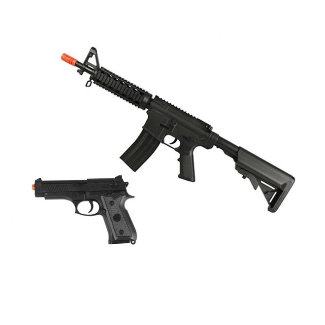 Rifle Airsoft Spring Vigor M4 Ris CQB Black 6mm + Pistola Brinde P92