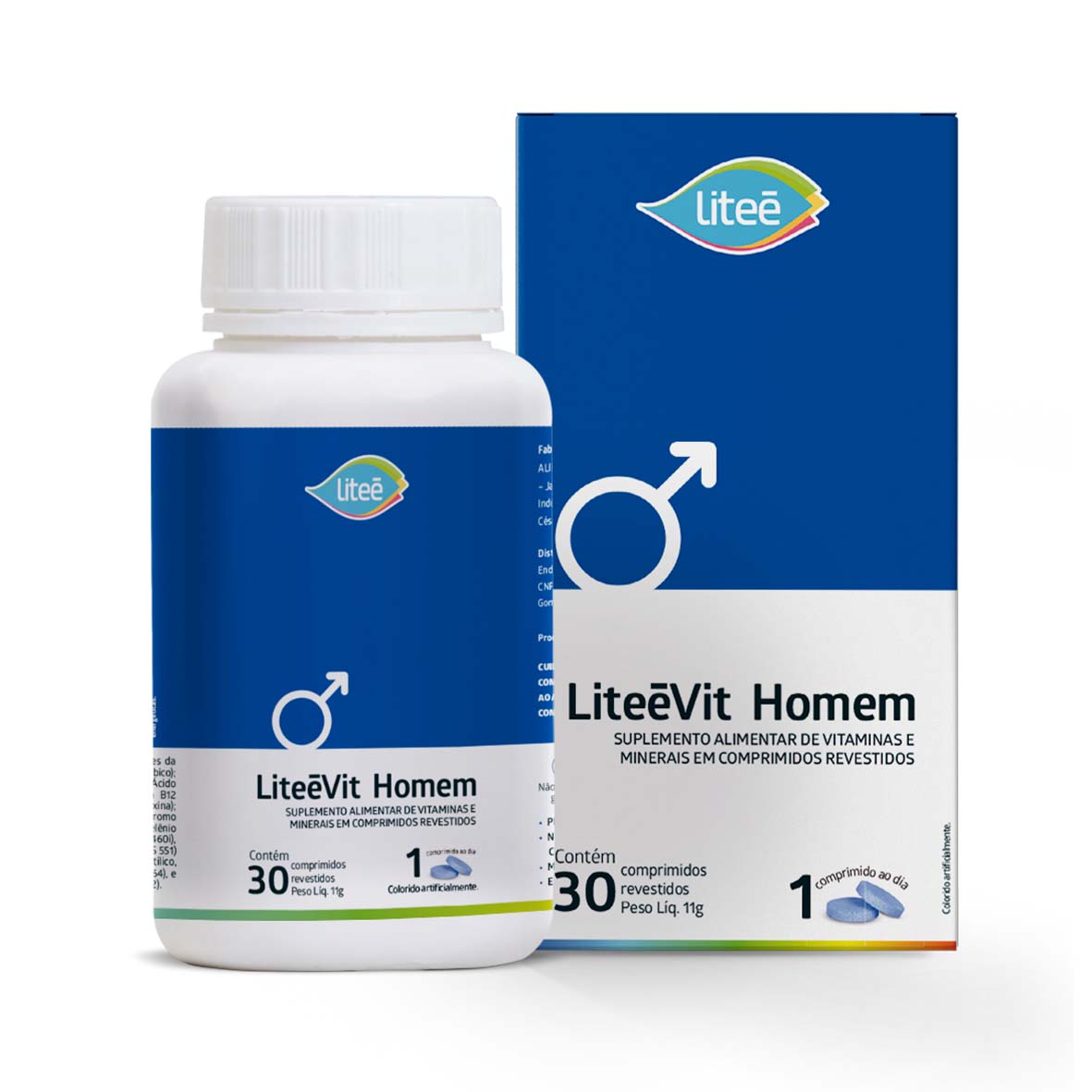 Multivitamínico LiteéVit Homem - 30 Comprimidos