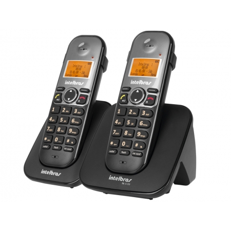 Combo Telefone sem Fio + Ramal Intelbras TS 5122 Preto Viva VOZ/ Identificador de Chamadas 4125122