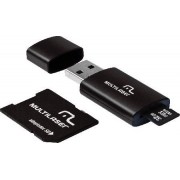 Adaptador 3 em 1 SD + Pendrive +cartão de Memória Classe 10 32GB Preto Multilaser - MC113