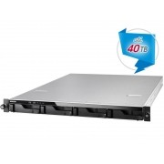 Sistema de Backup e Video Vigilancia NAS Asustor AS6204RS INTEL Quad Core J3160 1,6GHZ  4GB DDR3 RACK 1U 4 Baias