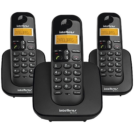 Telefone Intelbras sem Fio TS3113 Preto - 4123103