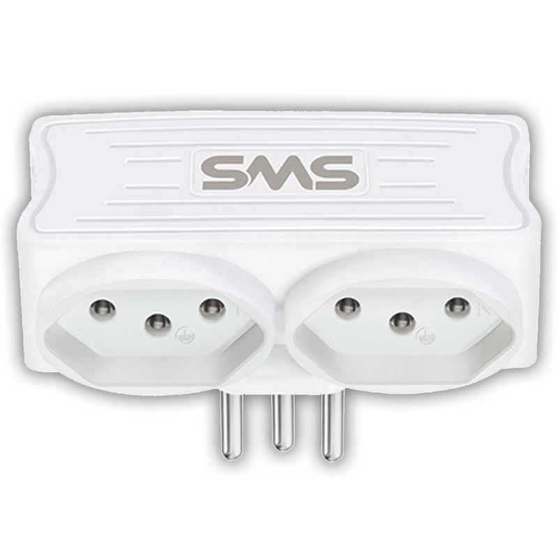 Acessorios SMS 62332 Carregador 2 USB + 2 Tomadas Preto