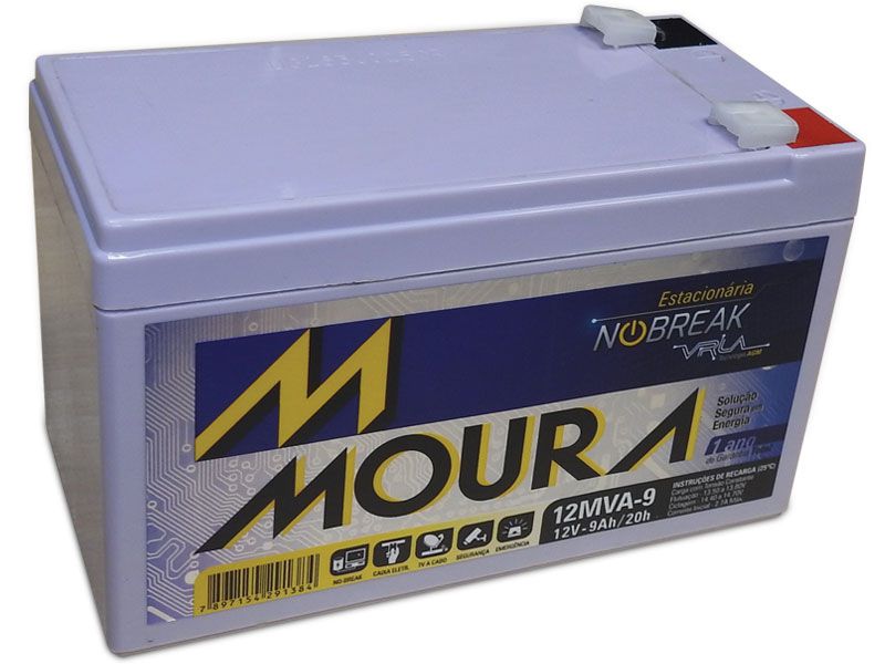 Bateria Moura Centrium ENERGY 12MVA-9 Estacionaria Nobreak 12V 9AH