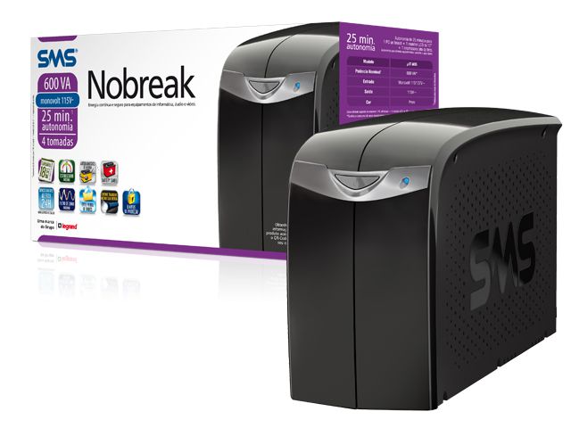 SMS - Nobreak - NET Station II 600 Mono 115 + Extensco El�trica Inclusa 