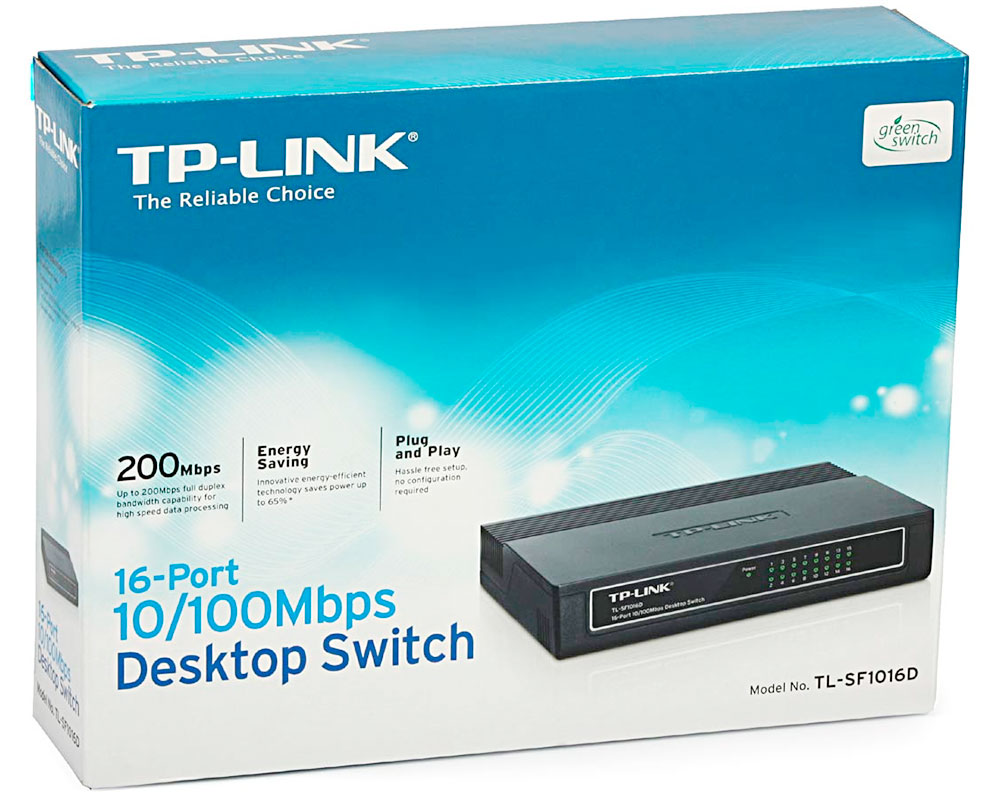 Switch TP-LINK 16 Portas 10/100 Desktop (TL-SF1016D T)