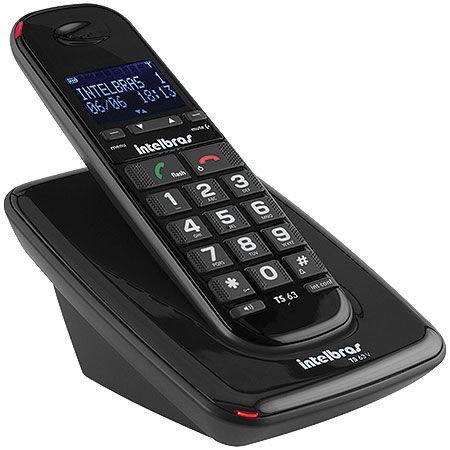 Telefone Intelbras sem Fio TS 63V - Preto - 4000048