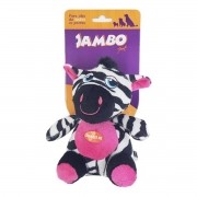 Brinquedo Mordedor Pelúcia Safari Zebra Jambo