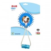 Brinquedo para Cachorro Argola Espacial com Corda Dentalbone Odontopet Azul para Cães até 15Kg