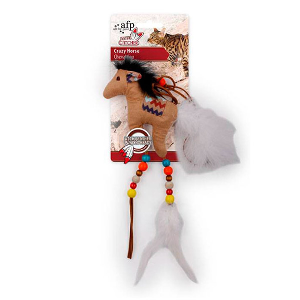 Brinquedo para Gatos AFP Dreams Catcher Cavalo Maluco Marrom Claro - Crazy Horse