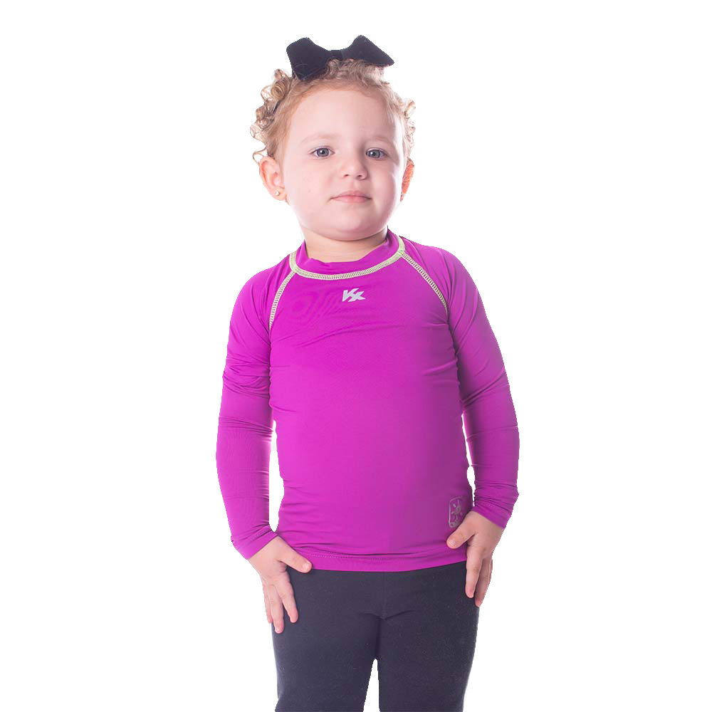 Camisa Térmica Kanxa Baby Look Protection M/L Infantil Roxo