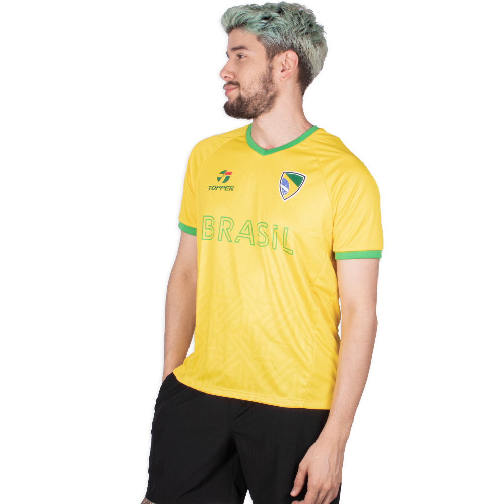 Camisa Topper Brasil I Amarelo  - Sportime