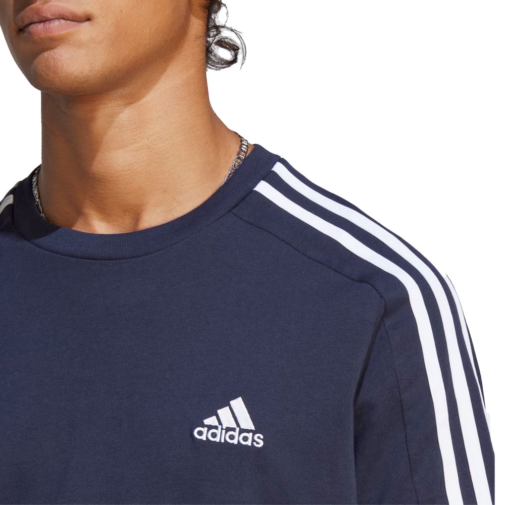 Camiseta Adidas 3 Stripes Masculino Marinho - Sportime
