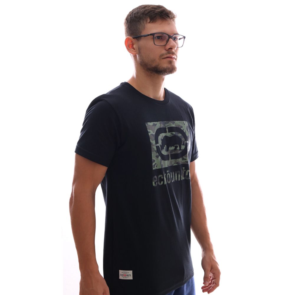 Camiseta Ecko Estampada Preto Masculina  - SPORTIME