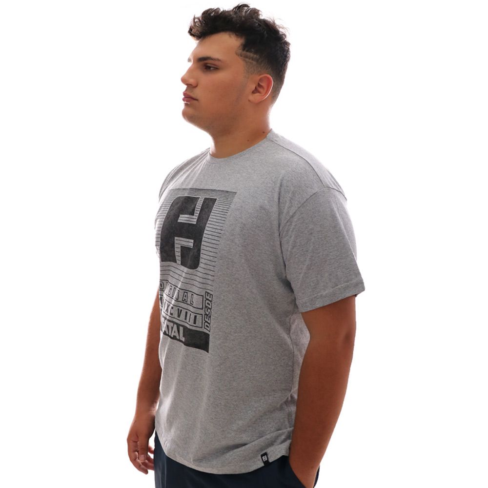 Camiseta Fatal Original Cinza Plus Size - SPORTIME