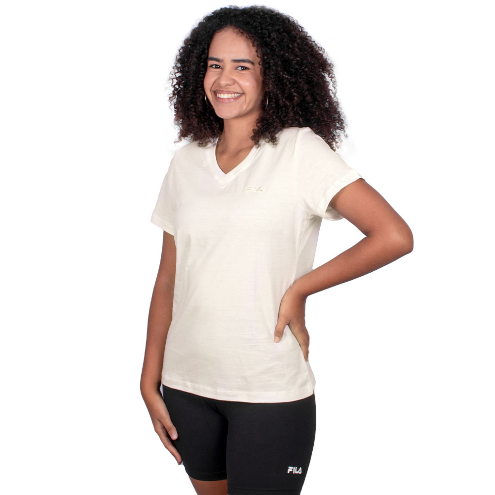 Camiseta Fila Basic Feminino Branco - Sportime