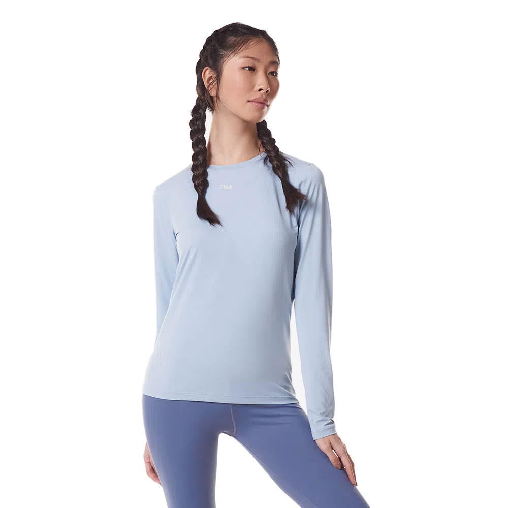 Camiseta Fila Sun Protect Breezy ML Feminina Azul  - Sportime