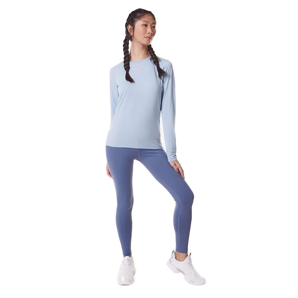 Camiseta Fila Sun Protect Breezy ML Feminina Azul  - Sportime