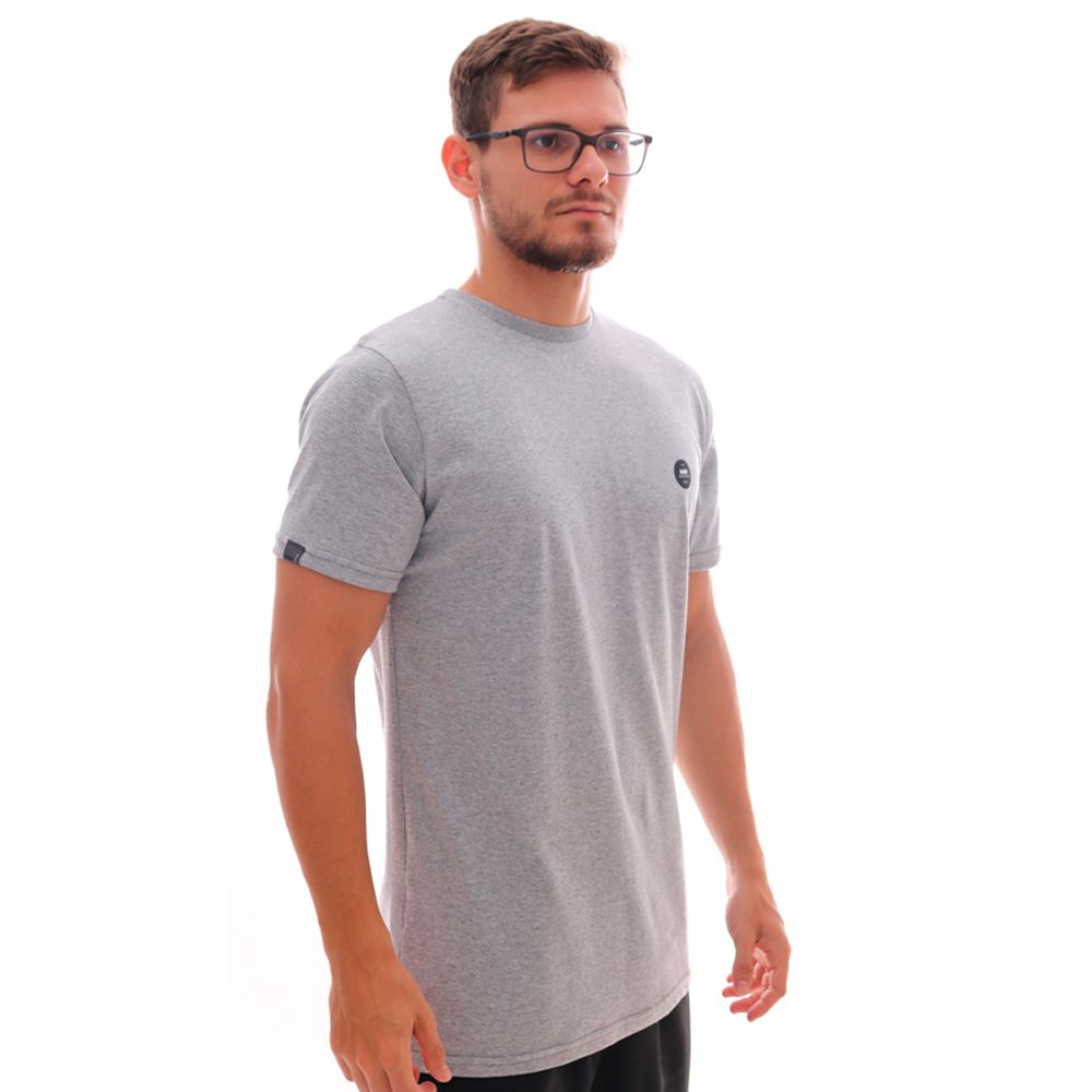 Camiseta HD Long Minimal Cinza Mescla  - SPORTIME