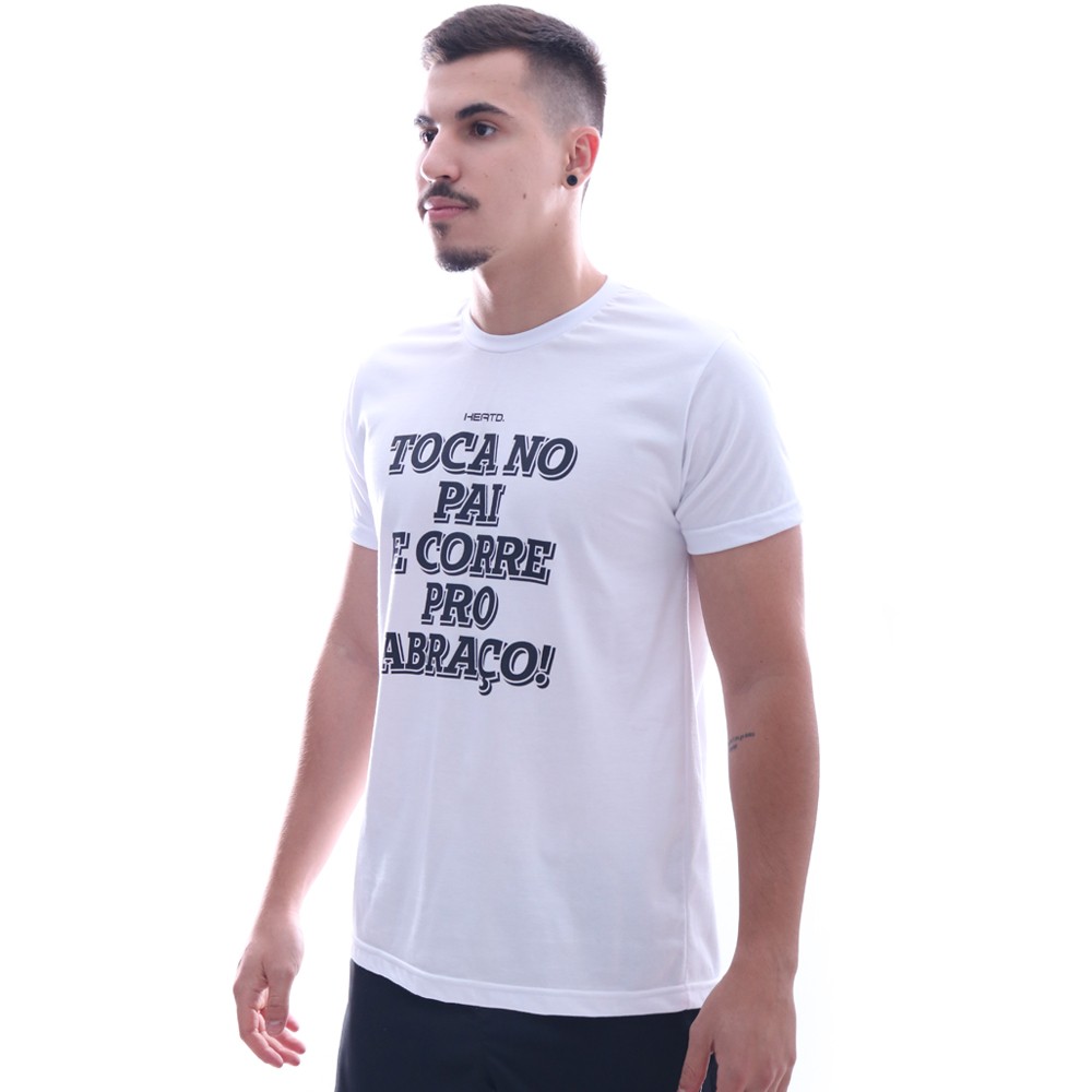 Camiseta Heatd Toca No Pai E Corre Pro Abraço  - Sportime