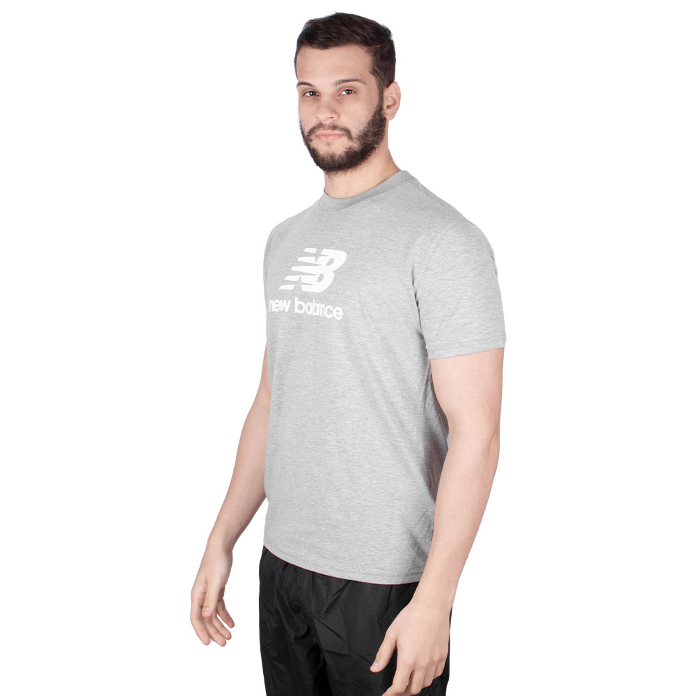 Camiseta New Balance Essentials Basic Cinza - Sportime