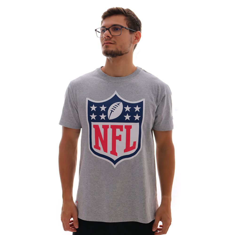Camiseta New Era NFL Logo Cinza