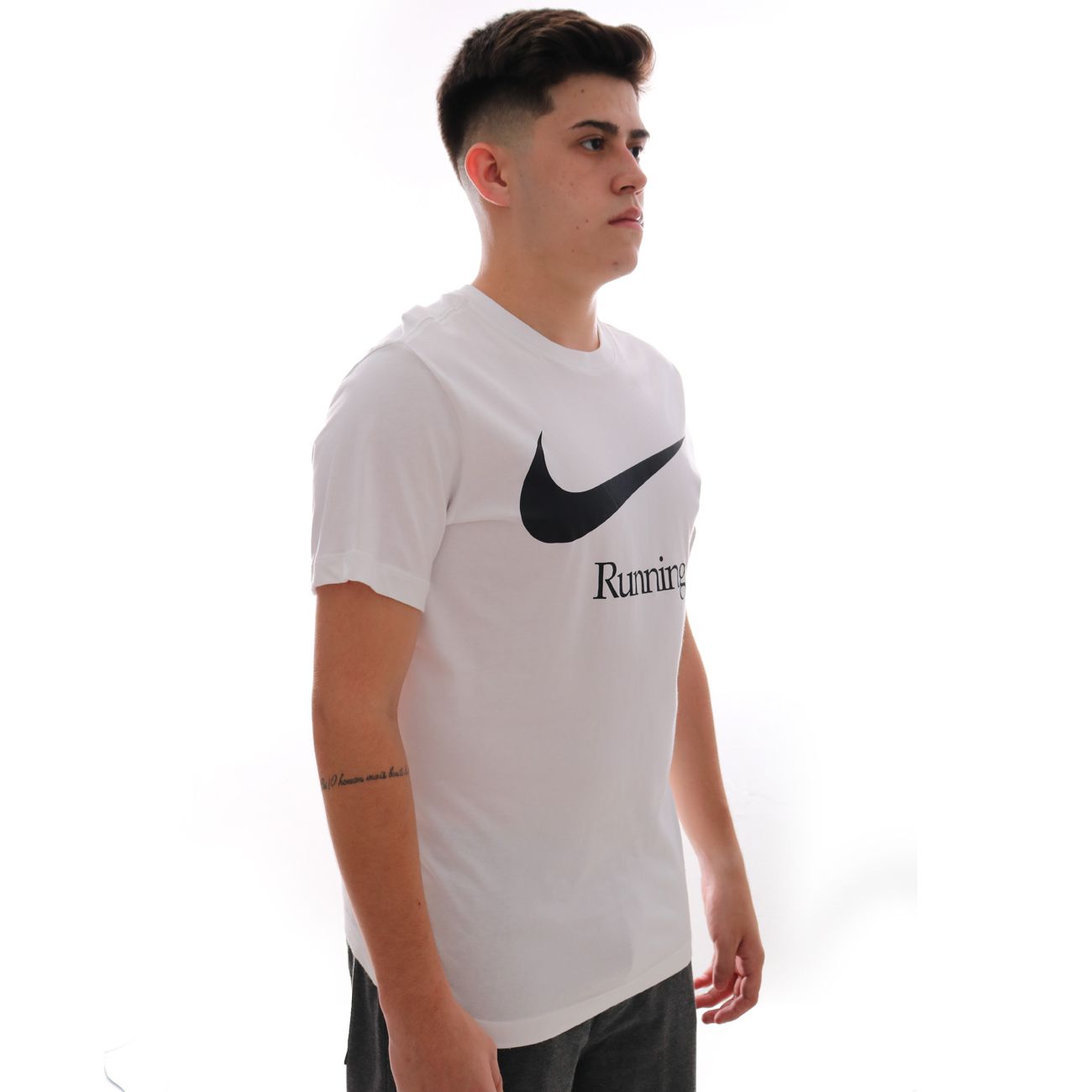 Camiseta Nike Running Dri Fit Branco  - SPORTIME