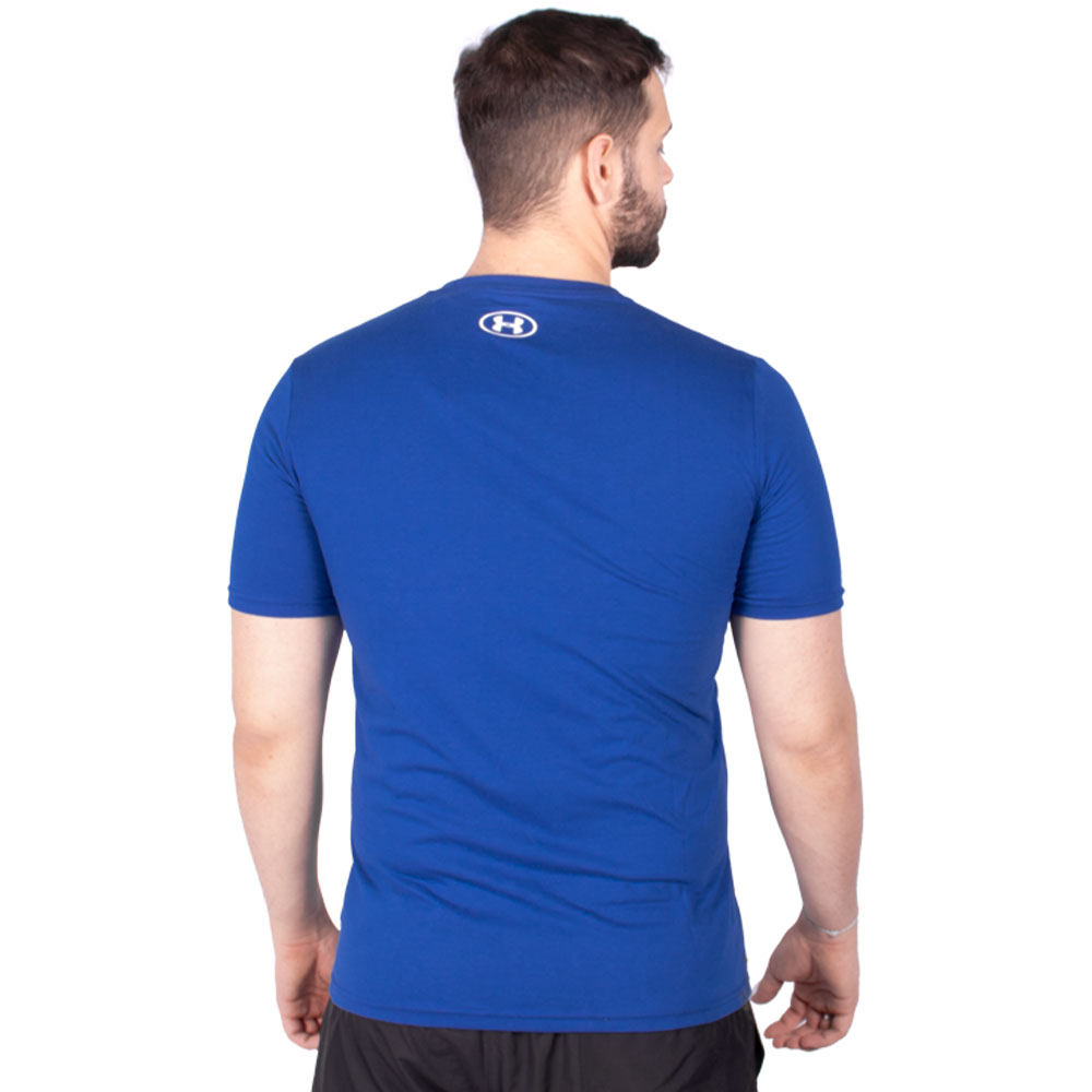 Camiseta Under Armour Sportstyle Logo SS Masculino Azul  - Sportime