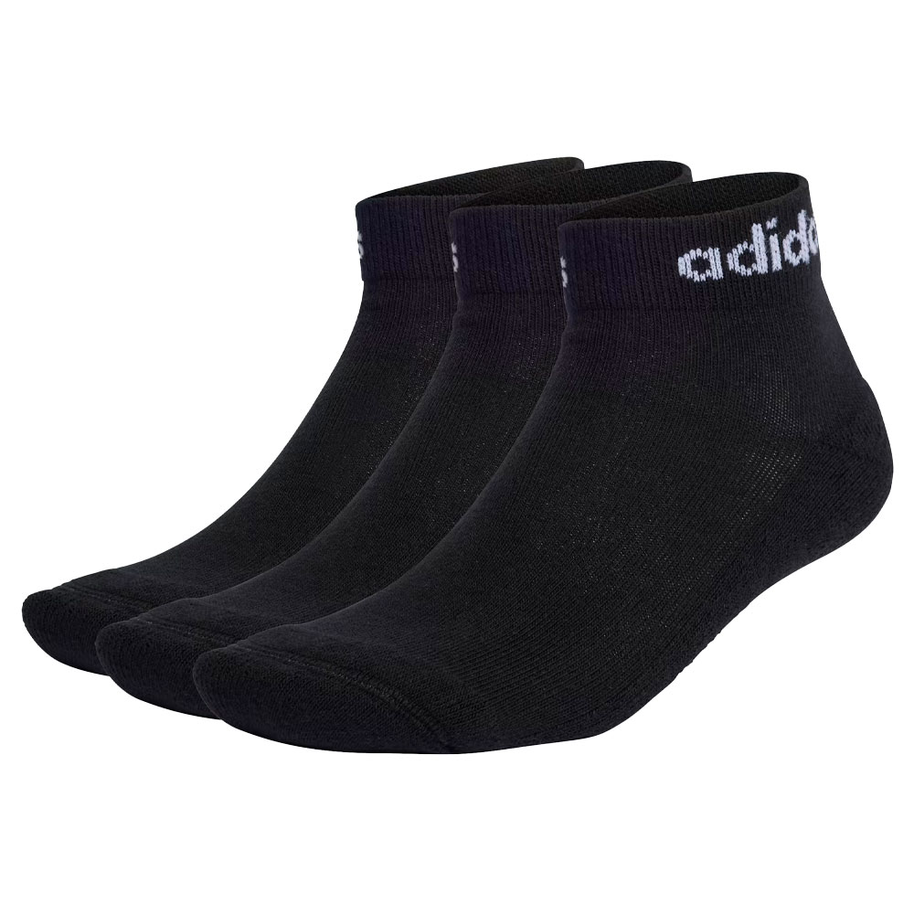 Meia Adidas Linear Ankle Cushioned 3 Pares