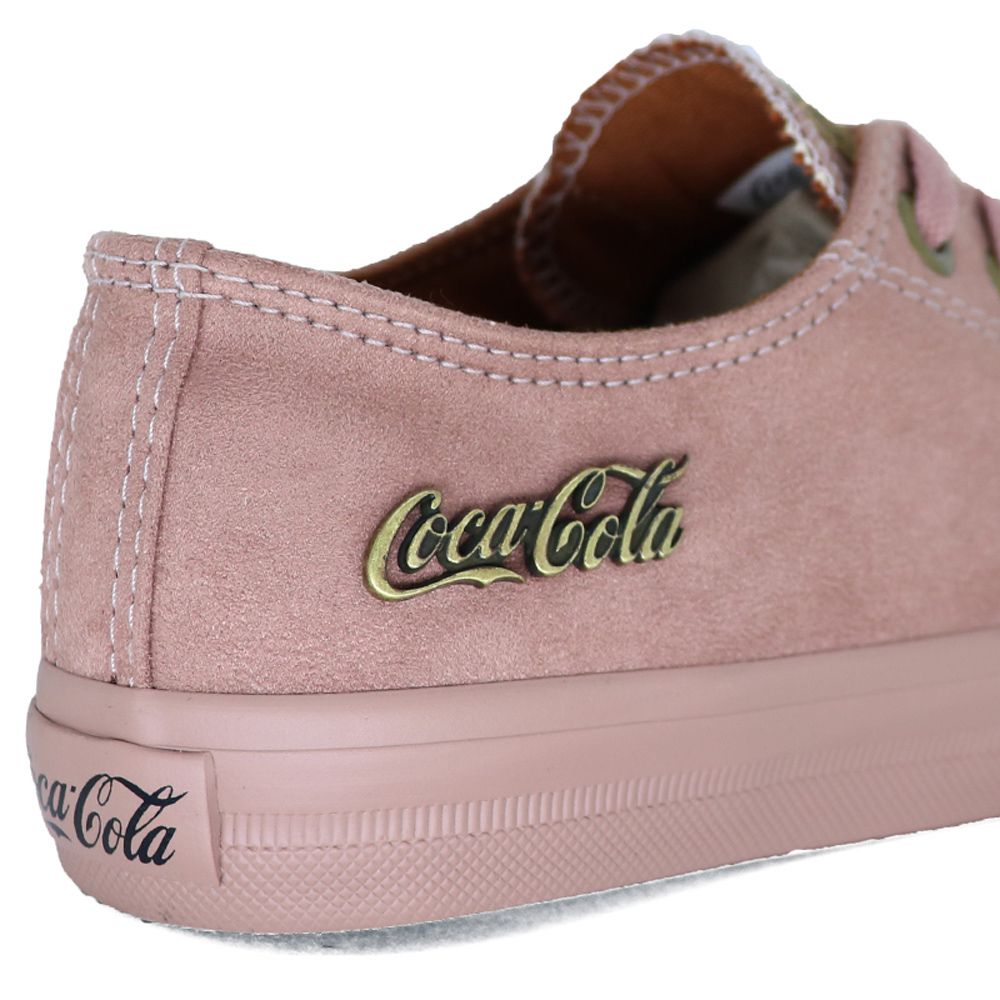 Tênis Coca Cola Basket Suede Low Feminino Rosa - SPORTIME