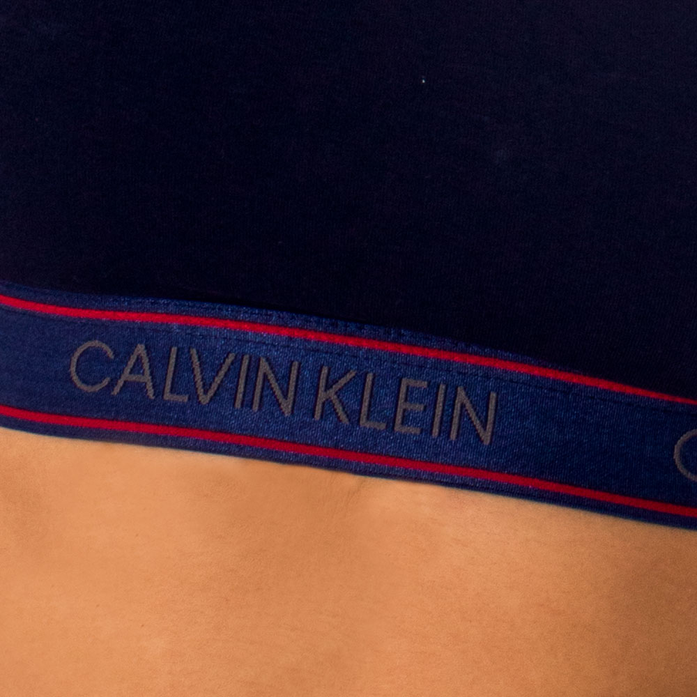 Top Calvin Klein Alças Cotton Azul Marinho - Sportime