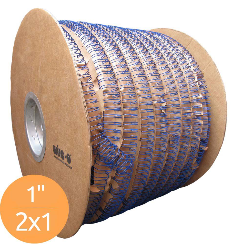Bobina de Garras de Duplo Anel Wire-o 2x1 1" 200 Folhas Cor Azul