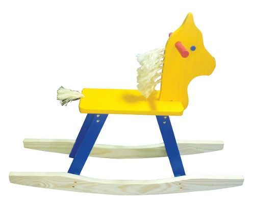 Brinquedos de Madeira - Cavalo de Balanço 80x22x60cm