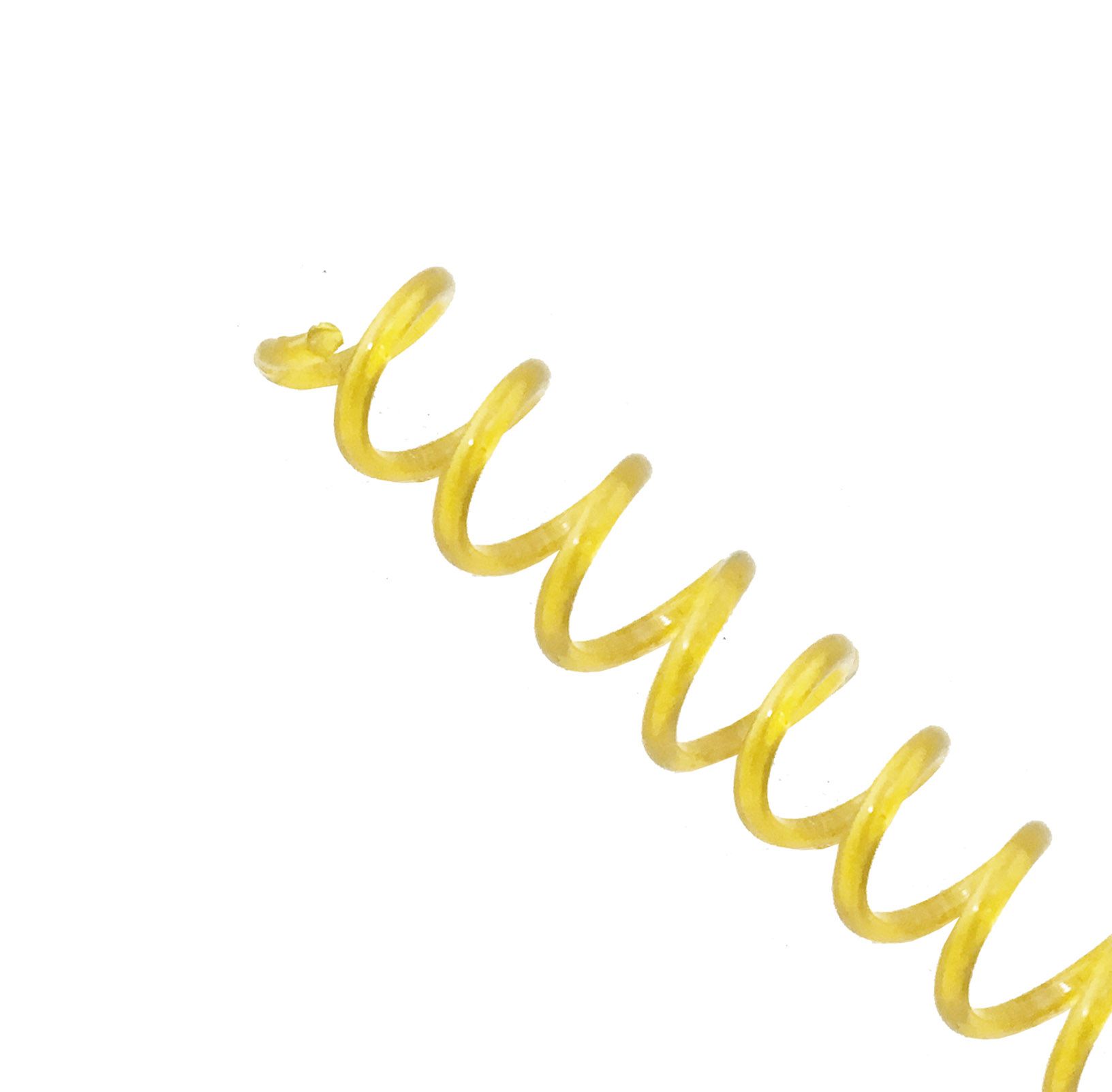 Espiral para Encadernação Amarelo Transparente 14mm 85 Folhas 100 und