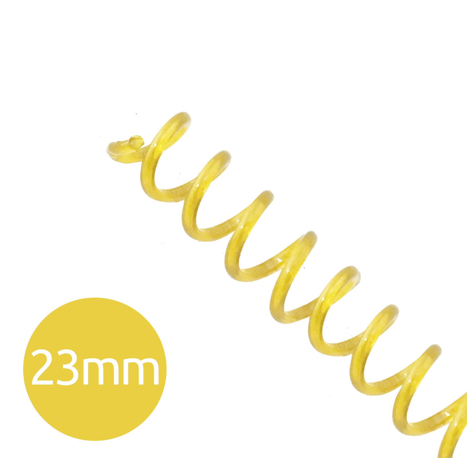 Espiral para Encadernação Amarelo Transparente 23mm 140 Folhas 60 und