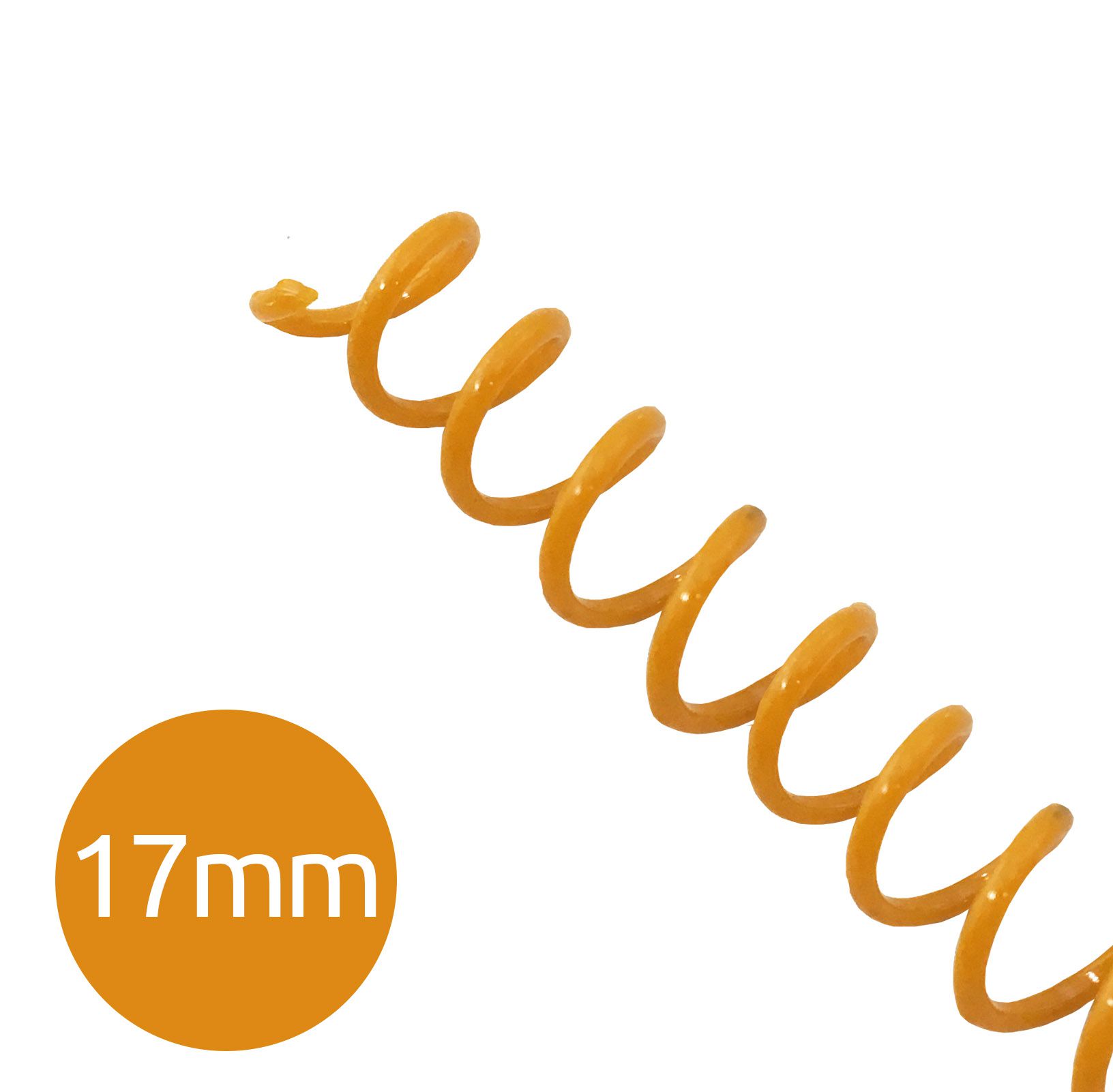 Espiral para Encadernação Laranja 17mm 100 Folhas 100 und
