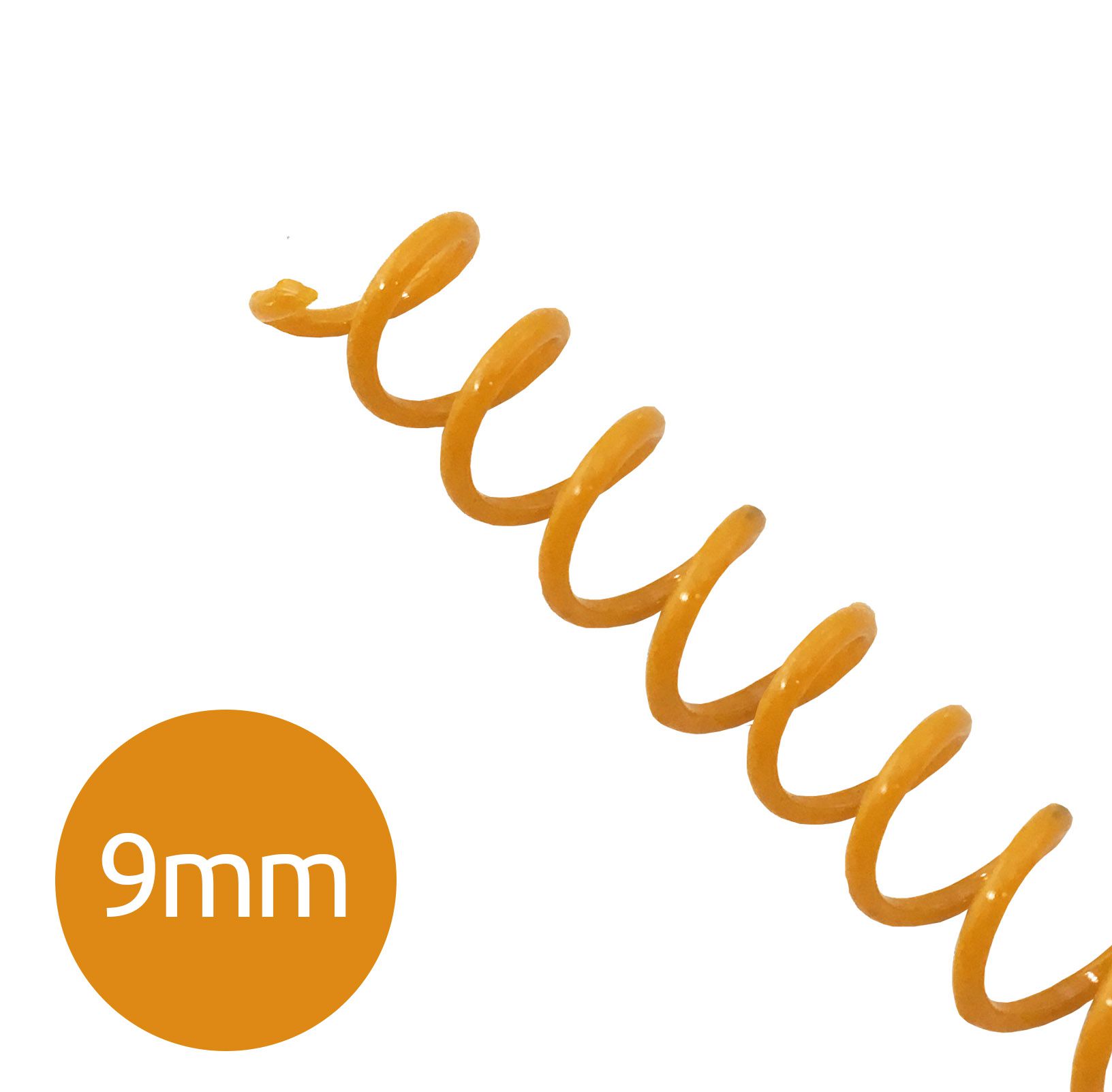 Espiral para Encadernação Laranja 9mm 50 Folhas 100 und