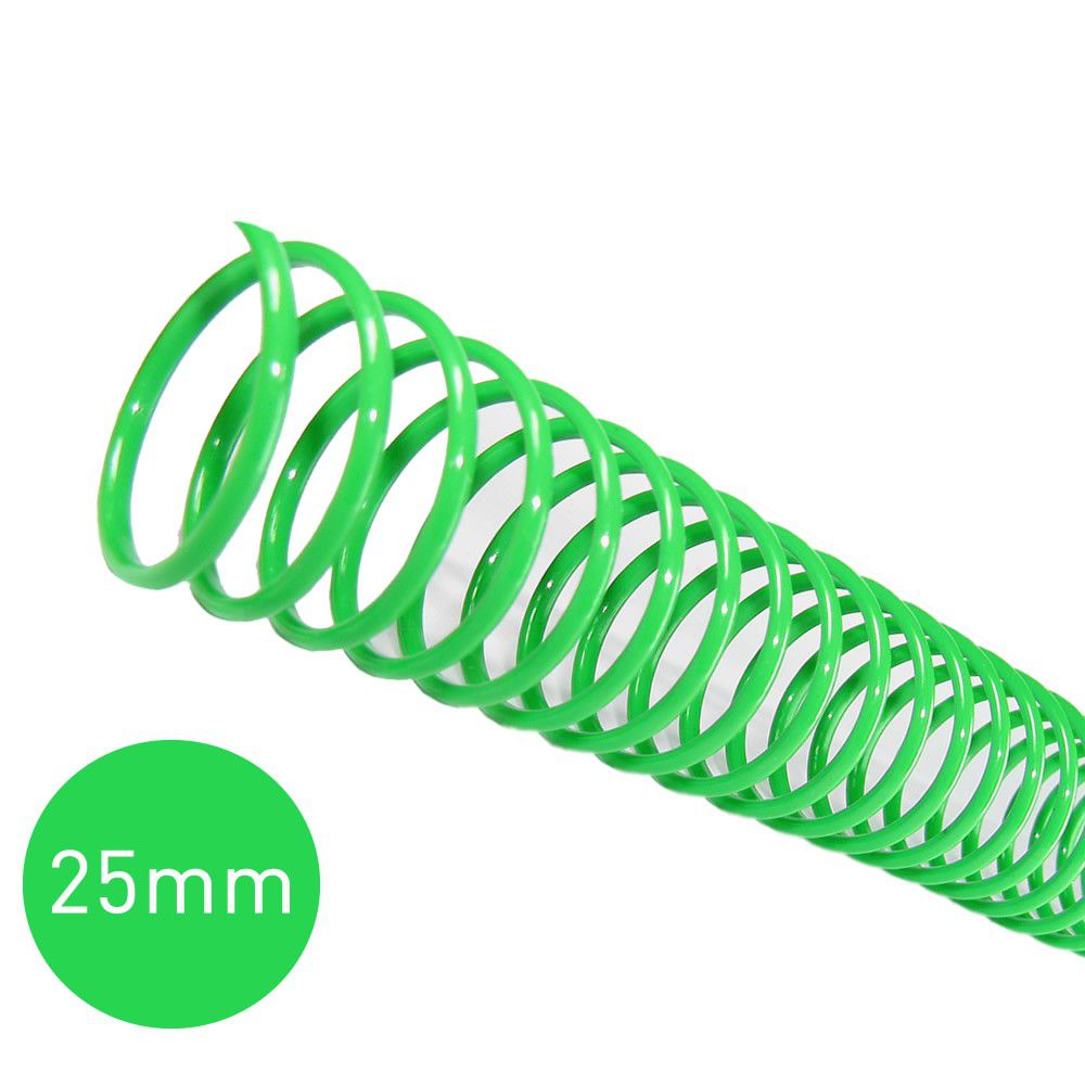 Espiral para  Encadernação Verde 25mm 160 Folhas 45 und