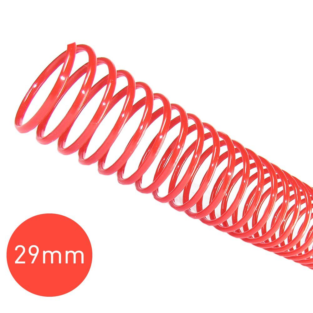 Espiral para Encadernação Vermelho 29mm 200 Folhas 35 und