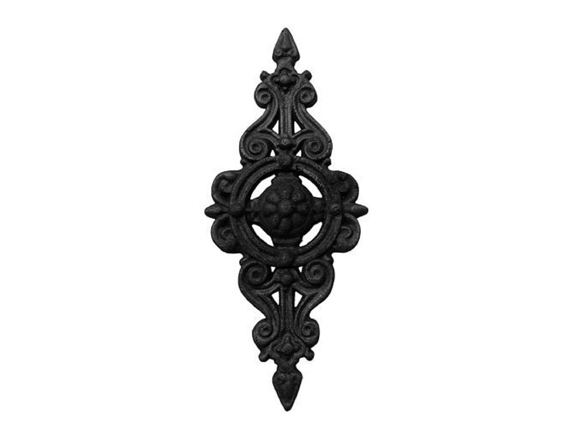 Florão Pequeno Ornamento em Ferro Fundido Decoração 36x16cm