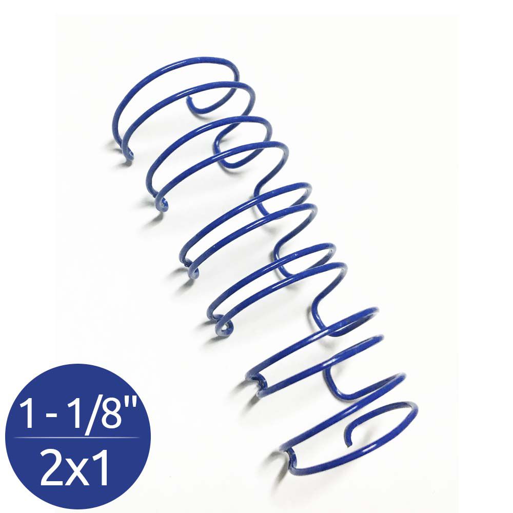 Wire-o Garra Duplo Anel 1"1/8 para 250 fls Ofício 2x1 Azul 25 und