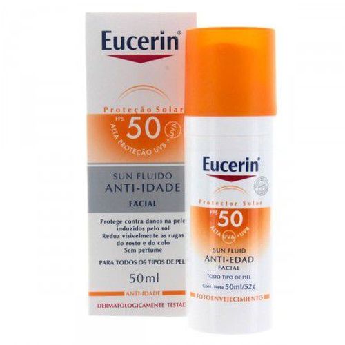 Protetor Solar Eucerin  Fps50 Fluido Anti Idade Facial 50ml