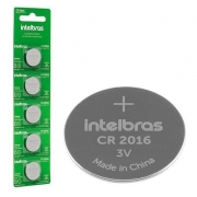 Bateria 3v INTELBRAS CR2016 - Cartela c/ 5 Unidades