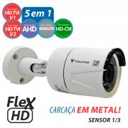Câmera Tecvoz Bullet Flex HD QCB-1036 Alta Definição (1.0MP | 720p | 3.6mm | Metal)
