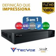 DVR Super Digital Tecvoz 32 Canais Flex Full HD + 4 canais IP 4 megapixels TW-U1032.