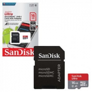 Cartão de Memoria Micro SD 16GB Sandisk com adaptador