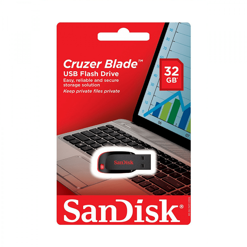 Pendrive Cruzer Blade 32GB Sandisk.