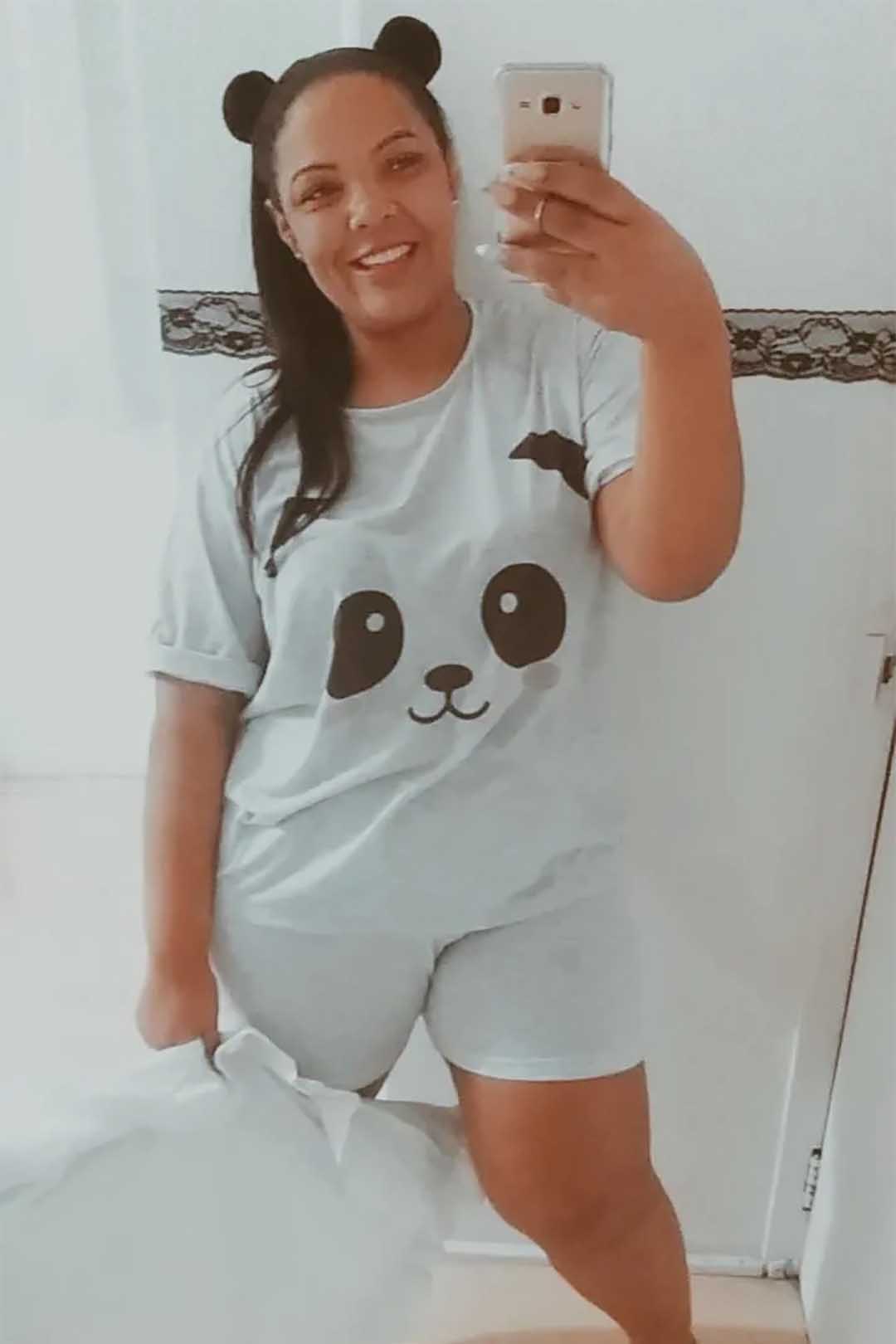 Conjunto Pijama Verão Short e Blusa de Panda